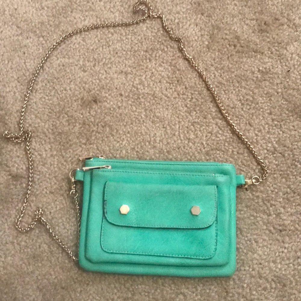 Small teal purse